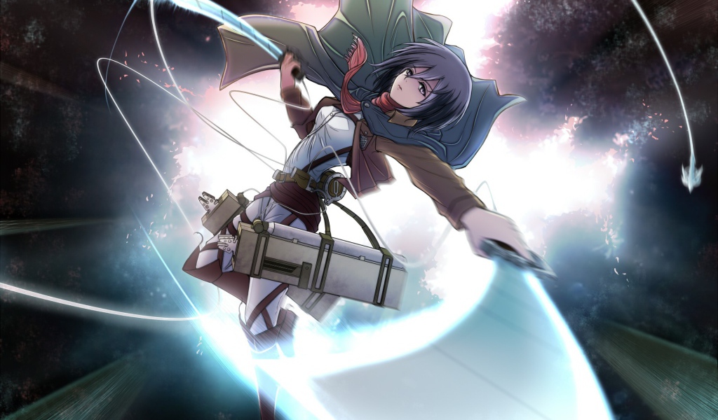 Девушка в полете, аниме Атака Титанов