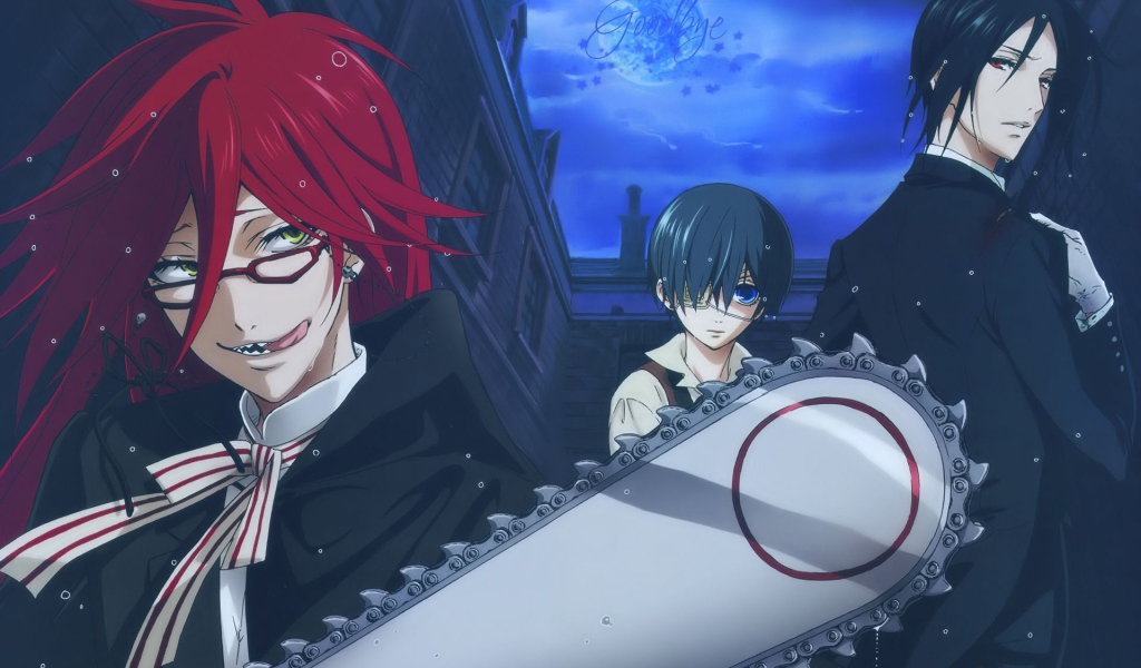 Девушка с цепной пилой из аниме Тёмный дворецкий