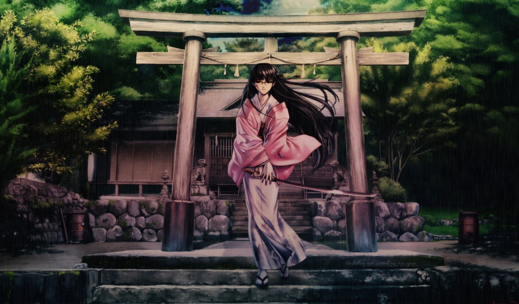 Девушка с катаной, аниме Пираты «Чёрной лагуны»