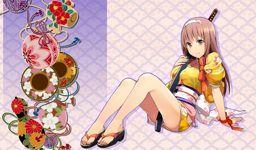 Девушка с катаной в аниме Onigirl