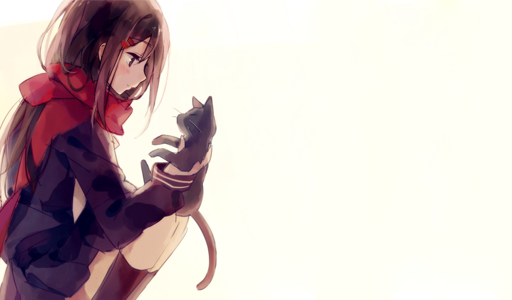 Девушка с котенком, аниме Kagerou Project