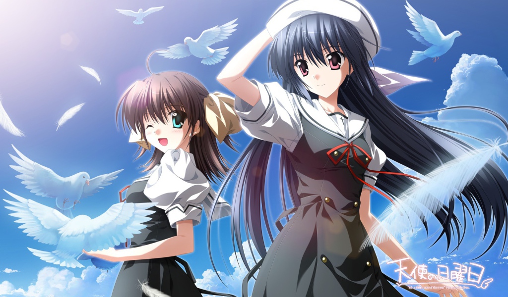 Девушки и голуби в аниме Эф - история воспоминаний