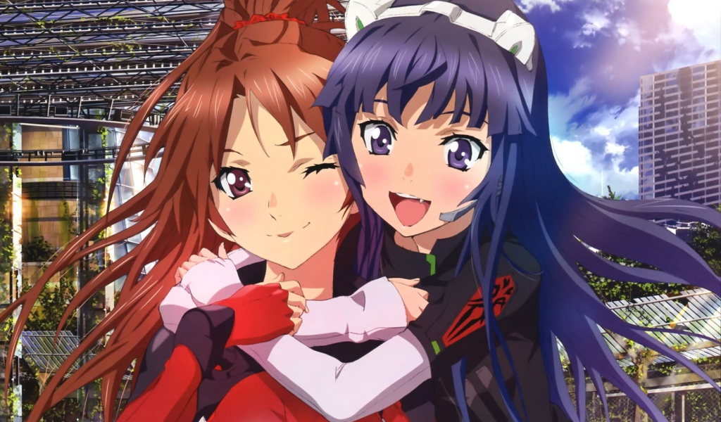 Девушки подружки из аниме Guilty Crown