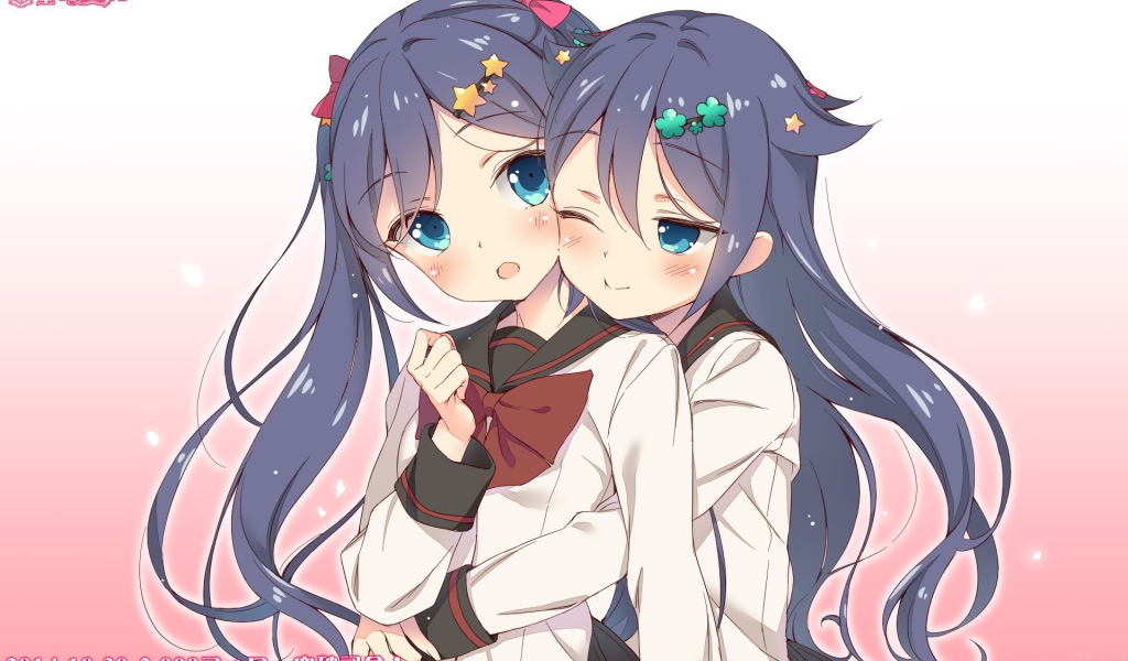 Девушки близнецы в аниме