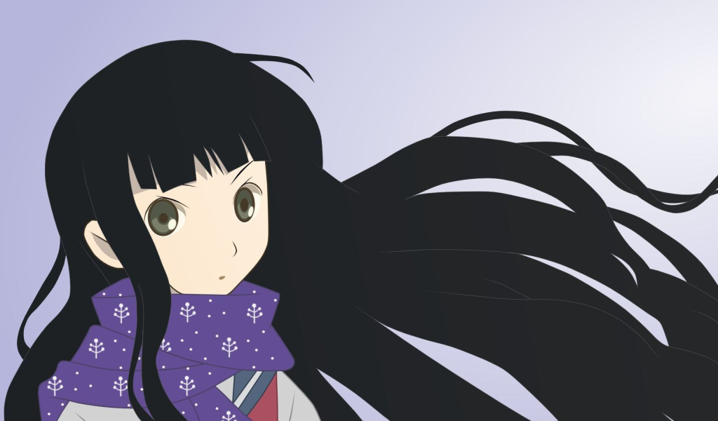 Черноволосая девушка аниме Sayonara Zetsubou Sensei