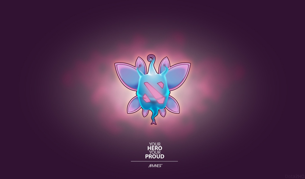 Герой аниме, фиолетовый фон