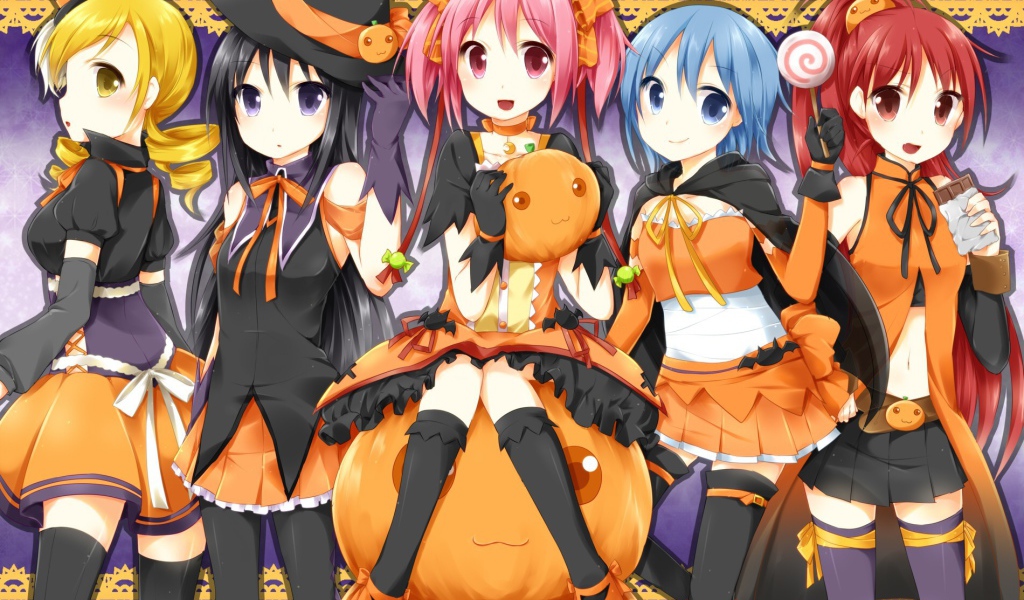 Герои аниме Mahou Shoujo Madoka Magica