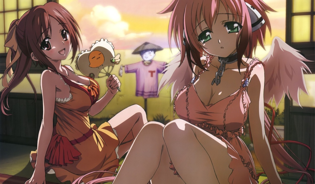 Жаркая погода в аниме Sora no Otoshimono