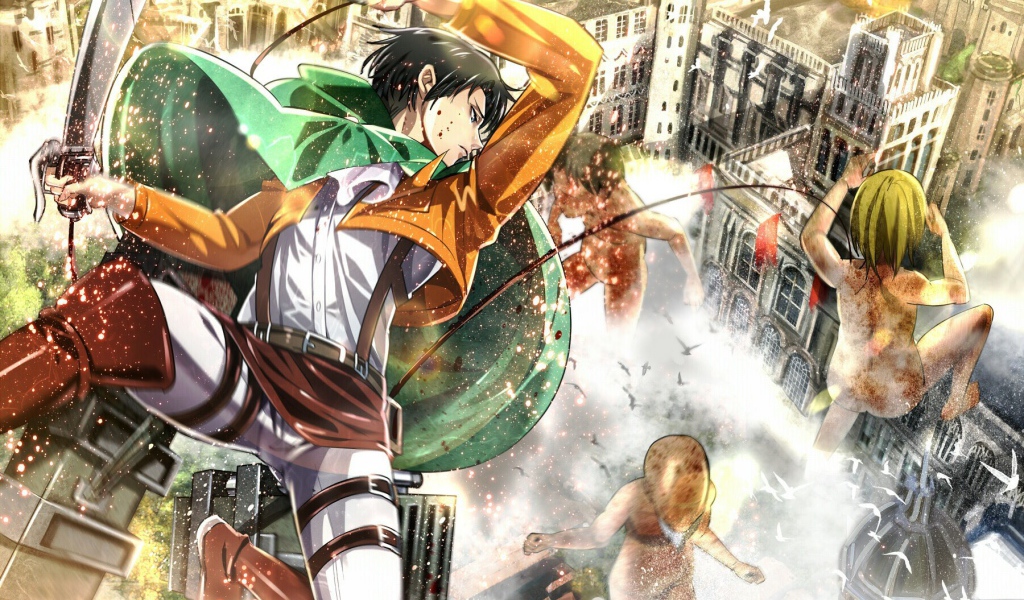 Персонаж Леви из аниме Shingeki no Kyojin