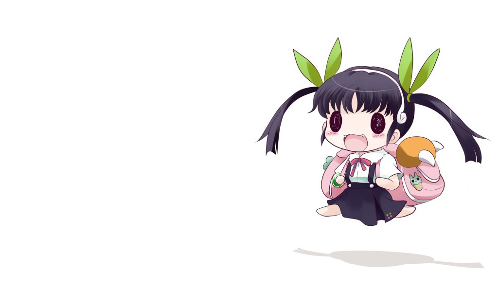 Маленькая девочка аниме с портфелем