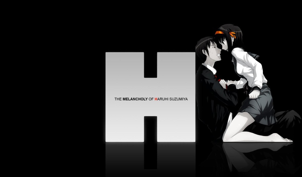 Парень и девушка из аниме Меланхолия Харухи Судзумии