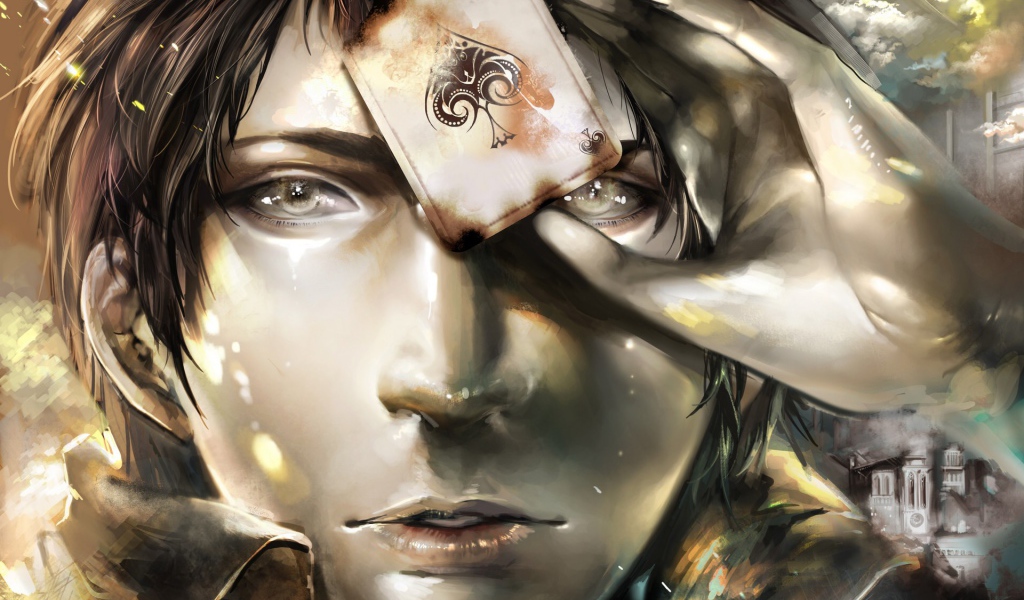 Парень с картой в аниме Вторжение гигантов