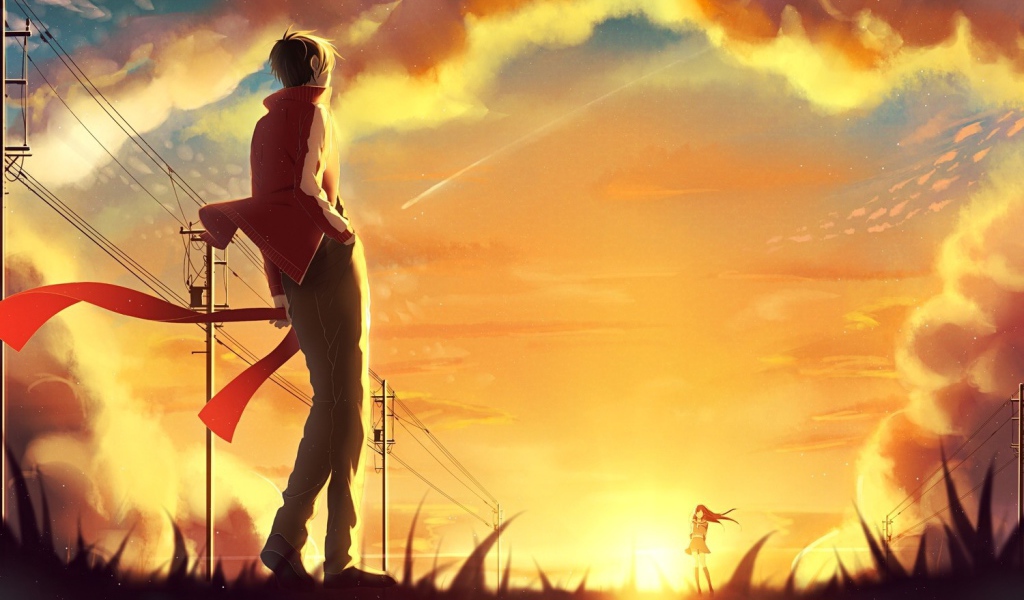 Встреча на закате в аниме Kagerou Project