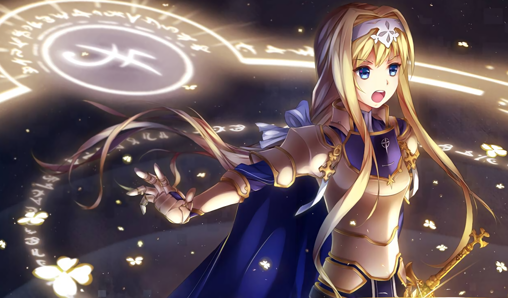 Могучий маг, девушка аниме