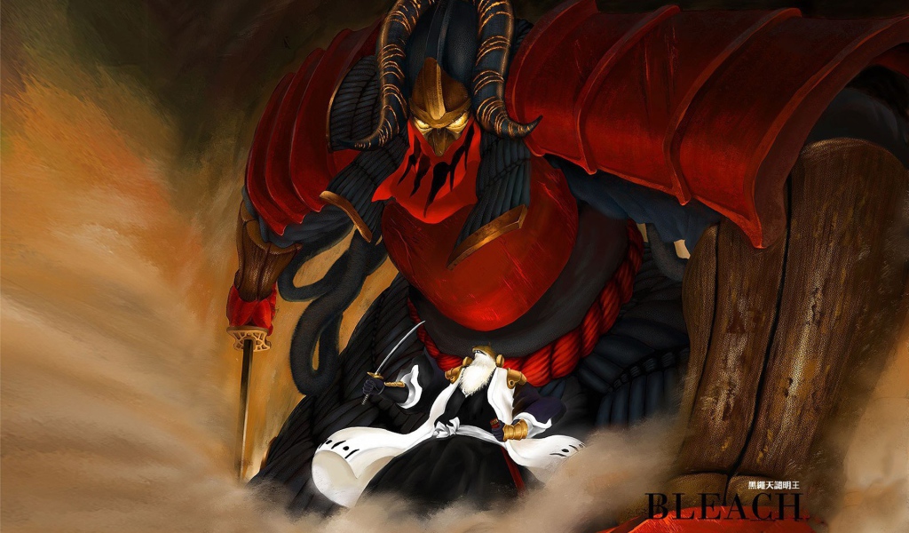 Монстр с рогами из аниме Bleach