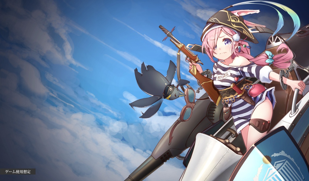 Девушка пират в аниме Кэмономими