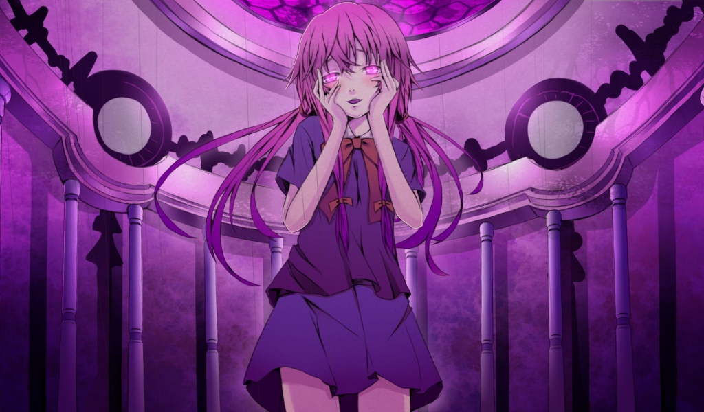 Фиолетовый мир аниме Яндере