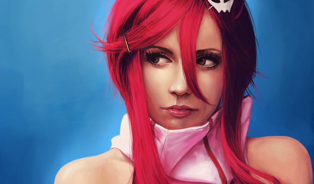 Красноволосая девушка из аниме Гуррен-Лаганн