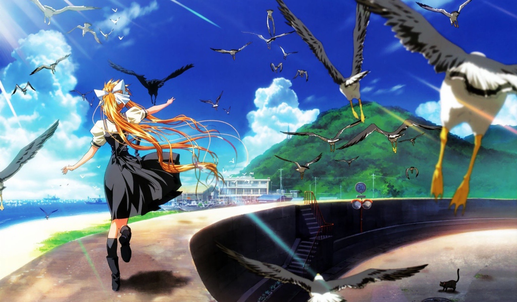 Бегущая девушка в аниме Высь ТВ