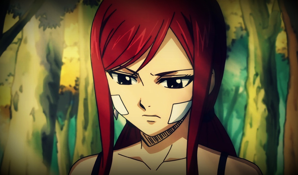 Грустная девушка в аниме Сказка о хвосте феи