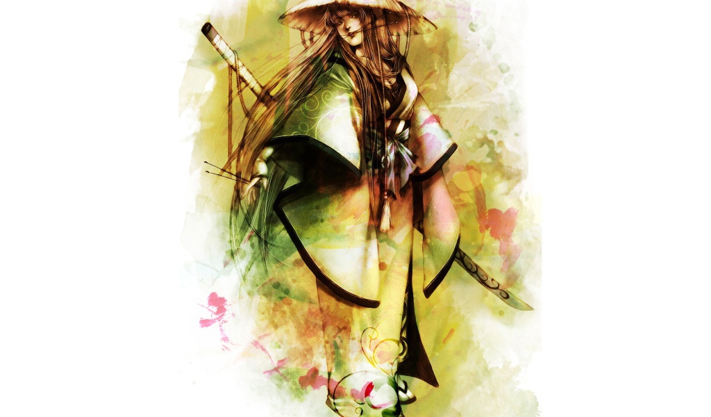 Японская девушка самурай