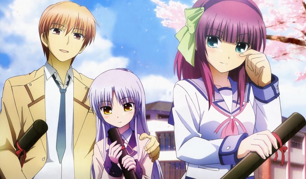 Школьные друзья в аниме Ангельские ритмы
