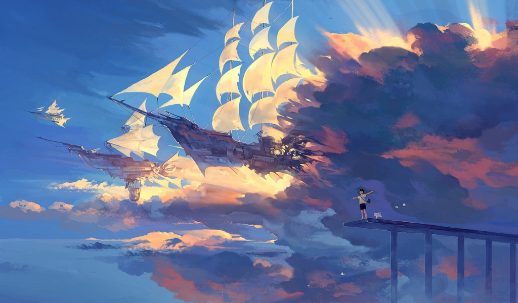 Корабли в небесном океане, аниме