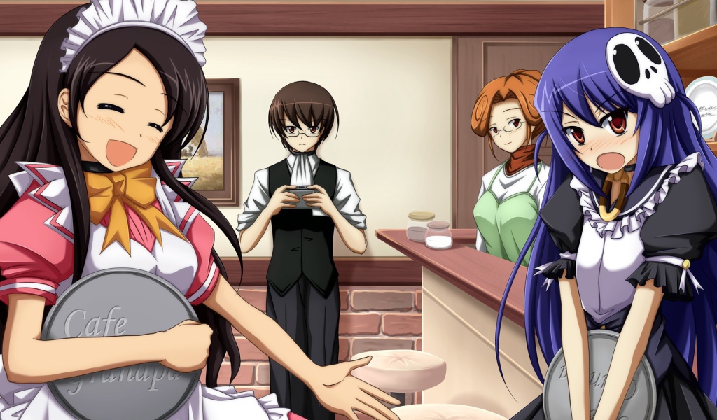 Кадр из аниме Одному лишь Богу ведомый мир