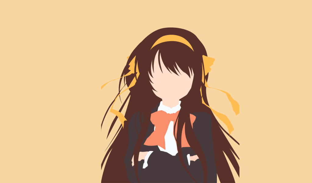 Силуэт аниме девушки Харухи Судзумия