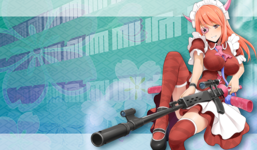 Девушка снайпер в аниме Onigirl