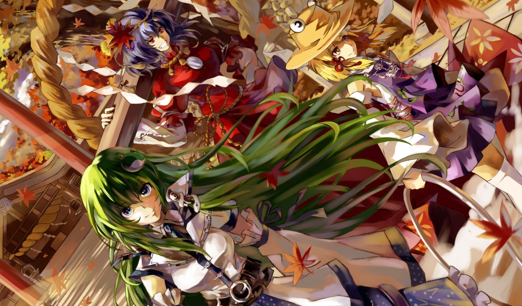 Зеленоволосая Сувако Мория из аниме