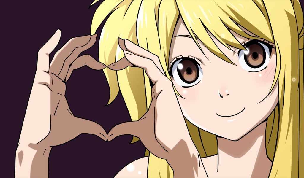 Милая девочка из аниме Сказка о хвосте феи