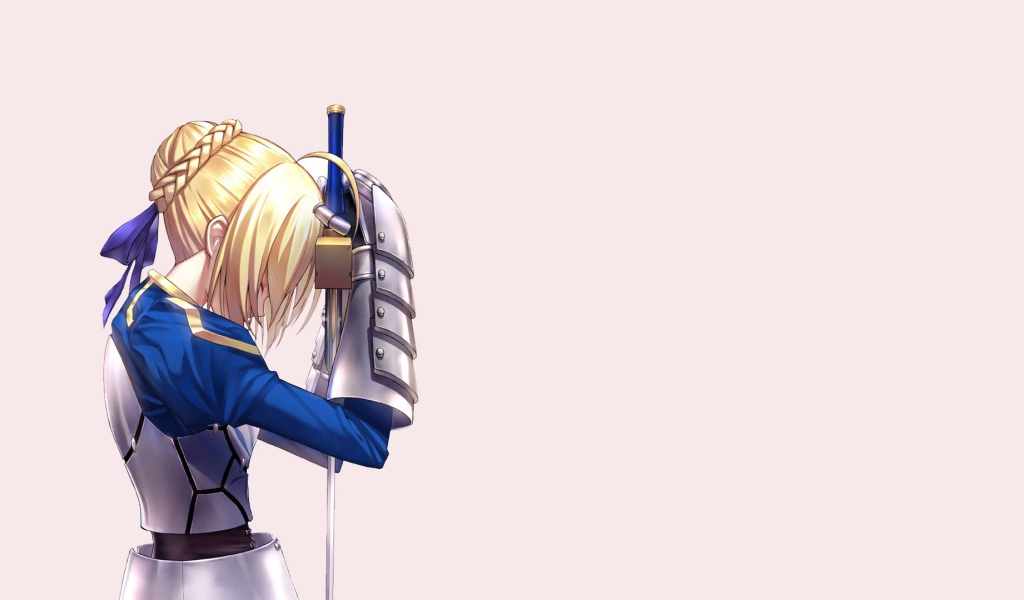 Шпага в руке девушки из аниме Ночь прибытия