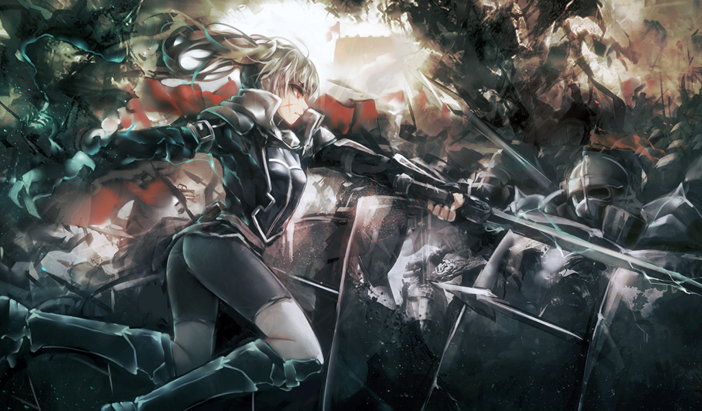 Сражение в аниме Pixiv Fantasia