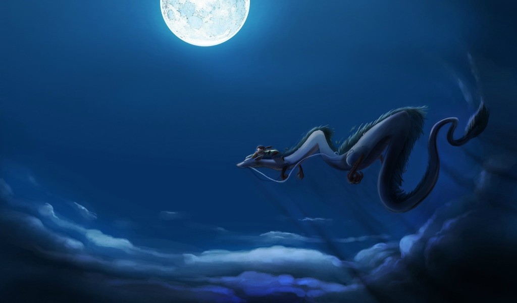 Дракон в небе, аниме Унесённые призраками