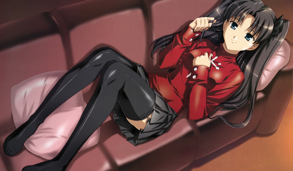 Девушка на диване, аниме Ночь прибытия