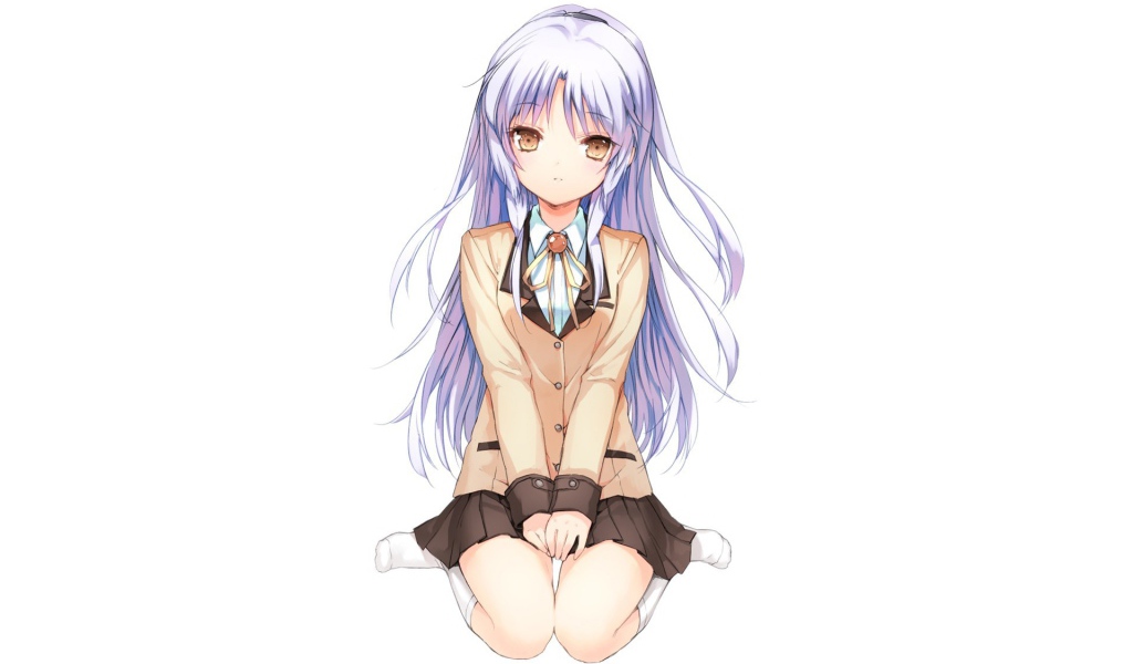 Девушка с голубыми волосами, аниме Ангельские ритмы