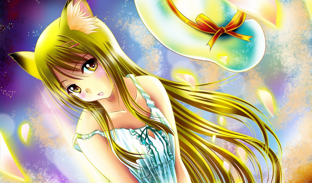 Девушка с желтыми волосами, аниме Кэмономими