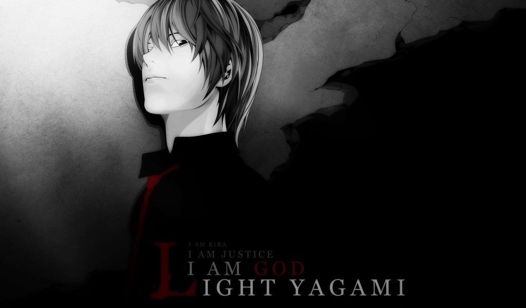 Парень на постере аниме Тетрадь смерти