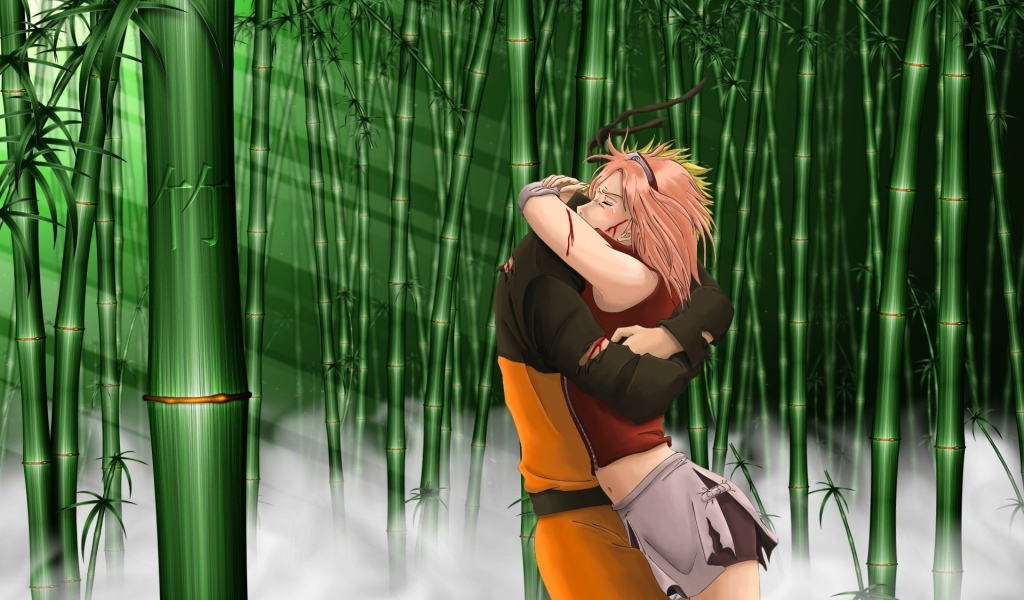 Встреча влюбленных в бамбуковом лесу, аниме