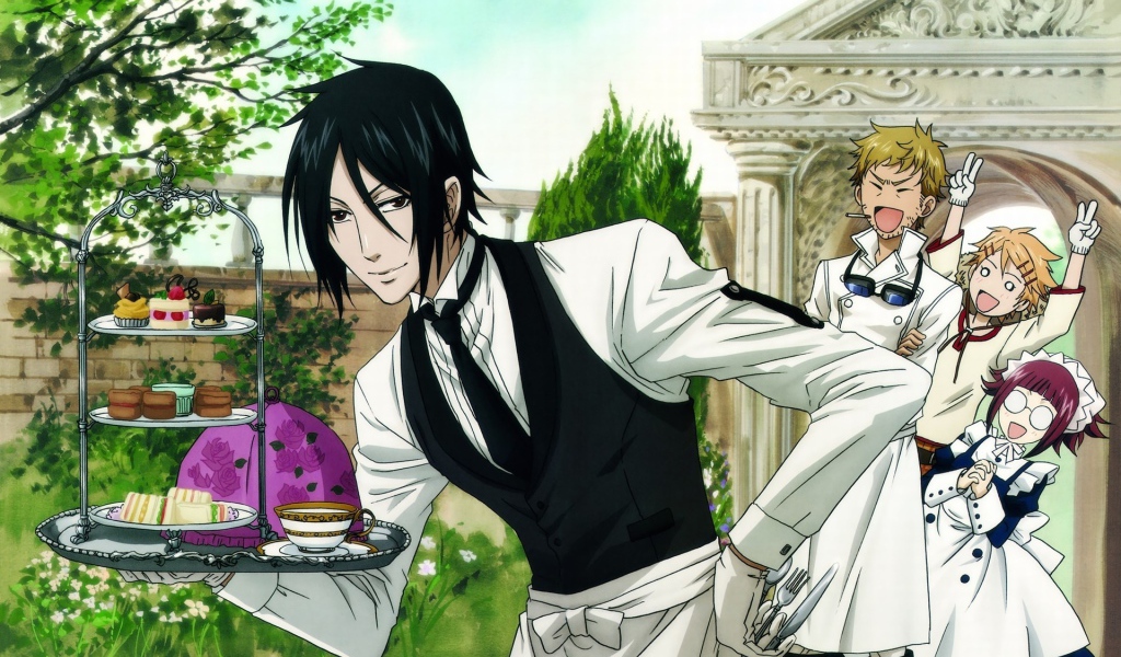 Официант в аниме Тёмный дворецкий