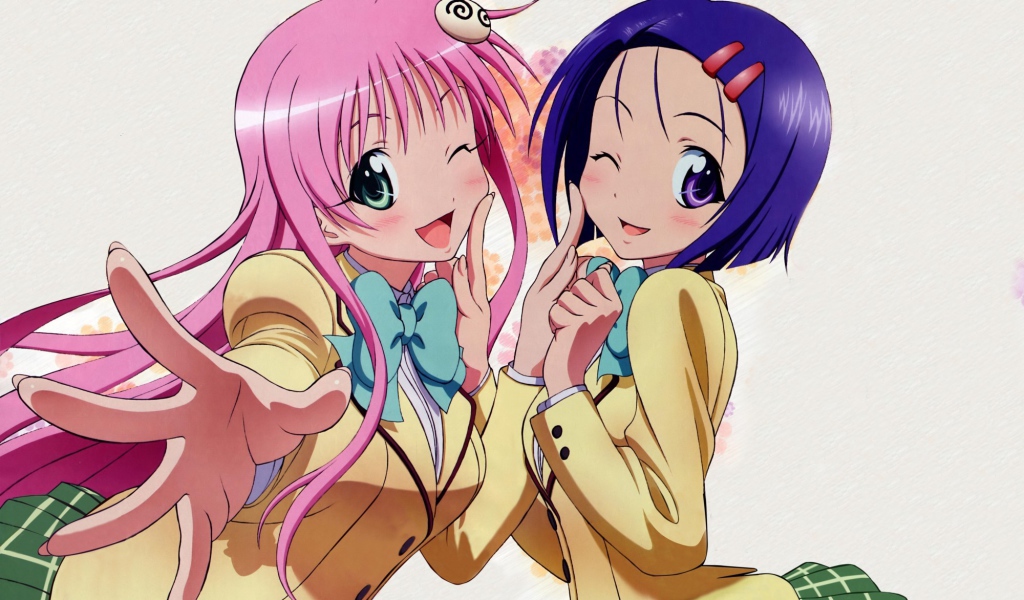 Две подруги из аниме Любовь и прочие неприятности