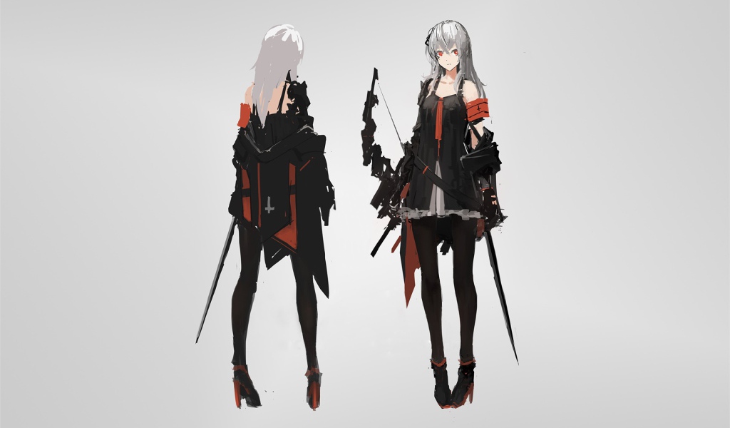 Две девушки аниме Pixiv Fantasia T