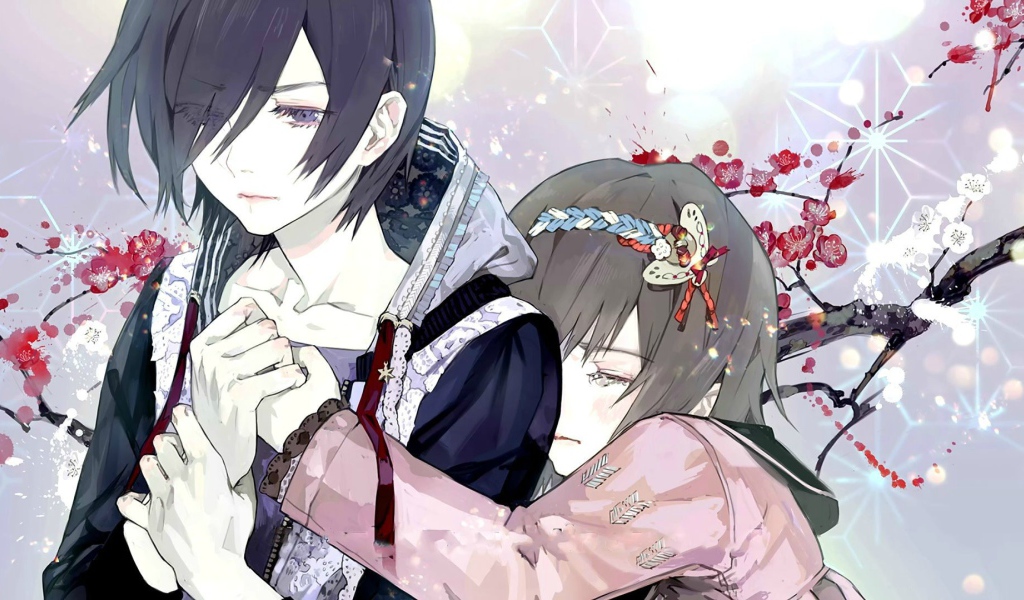 Два героя аниме Tokyo Ghoul