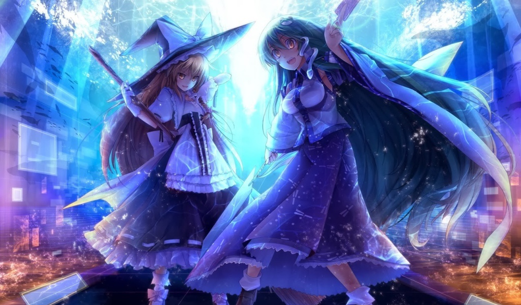 Две героини аниме Touhou Project