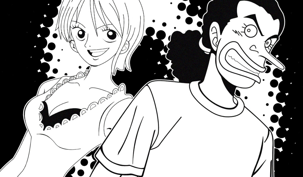 Нами и Юсуп из аниме Большой куш