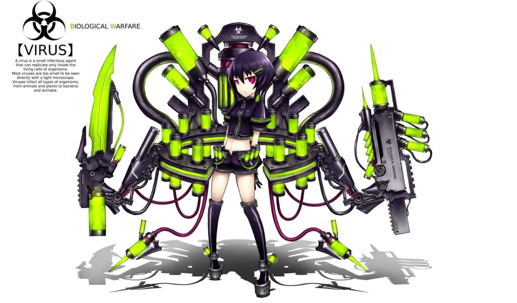 Вирусное вооружение девушки Gia Anime