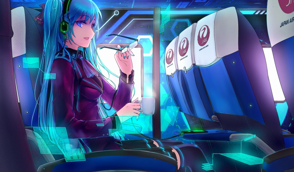 Вокалоид в салоне самолета, аниме Hatsune Miku