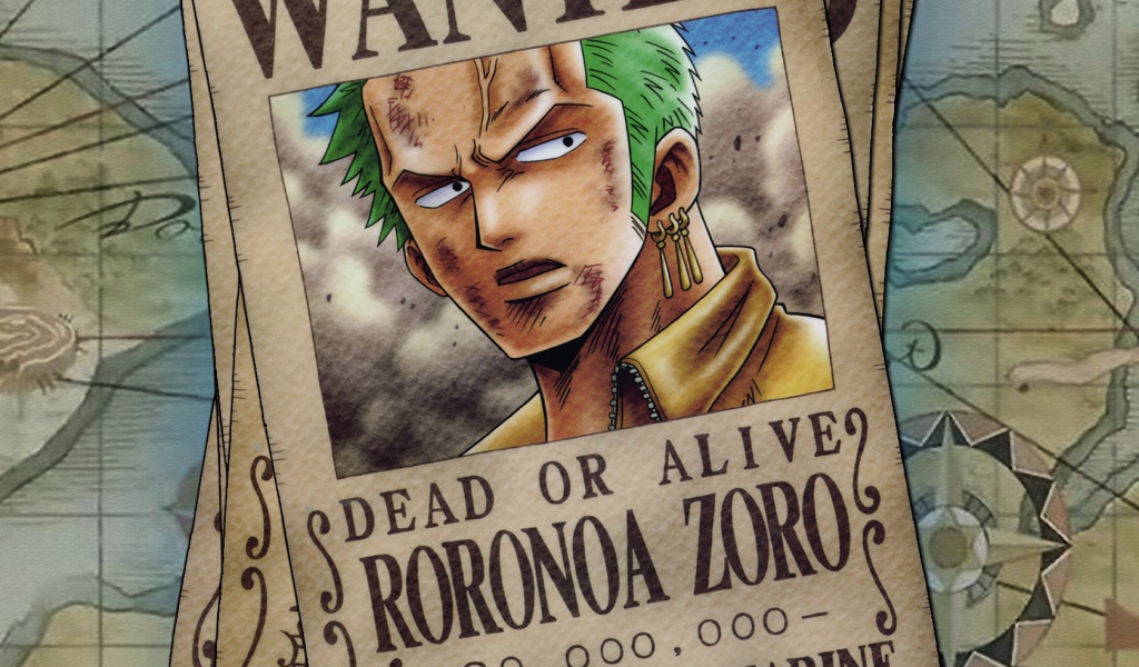Розыск преступника Зоро из аниме Большой куш