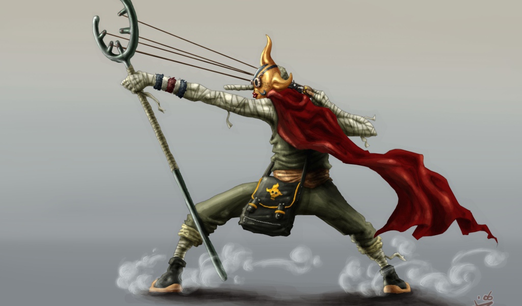 Юсуп стреляет из рогатки в аниме Большой куш